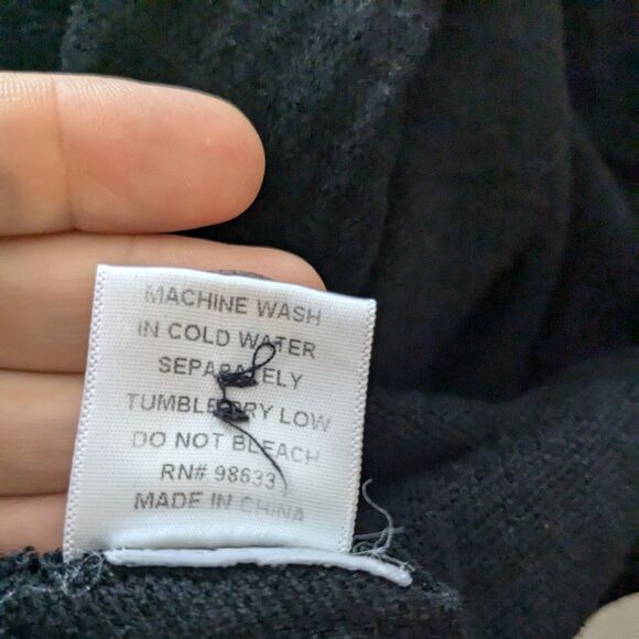 Velvet Top M Black Velour Blouse Button Whmsigoth Laggenlook 3/4 Sleeve Flowy - Picture 11 of 11